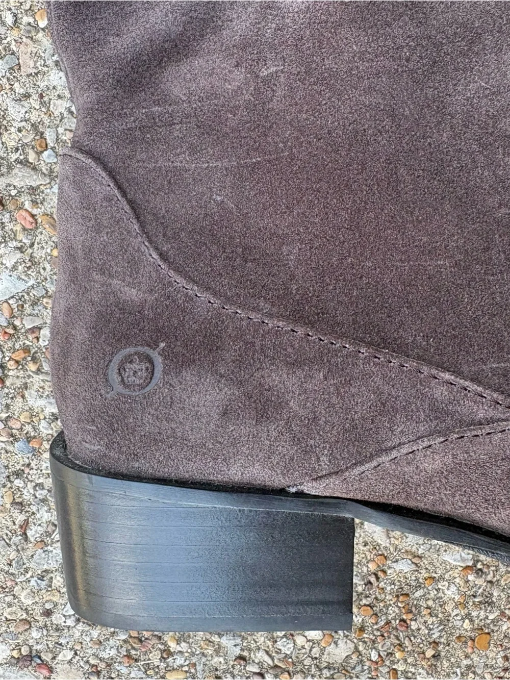 Born Over-the-Knee Suede leather Boots in Dark Brown. Size 9.5 New